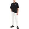 Off-White Herre FW22 Logo-trykk Rund hals Kort ermet Svart Shorts-T-skjorte