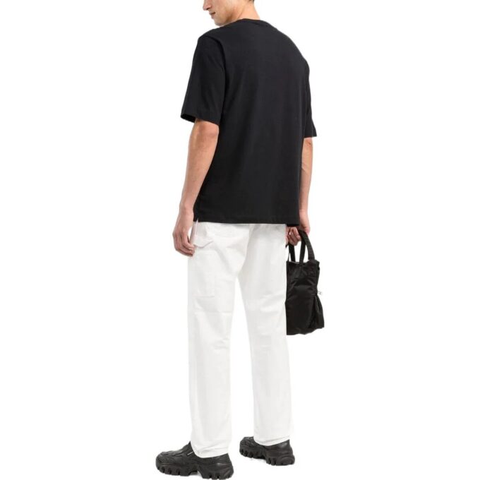 Off-White Herre FW22 Logo-trykk Rund hals Kort ermet Svart Shorts-T-skjorte
