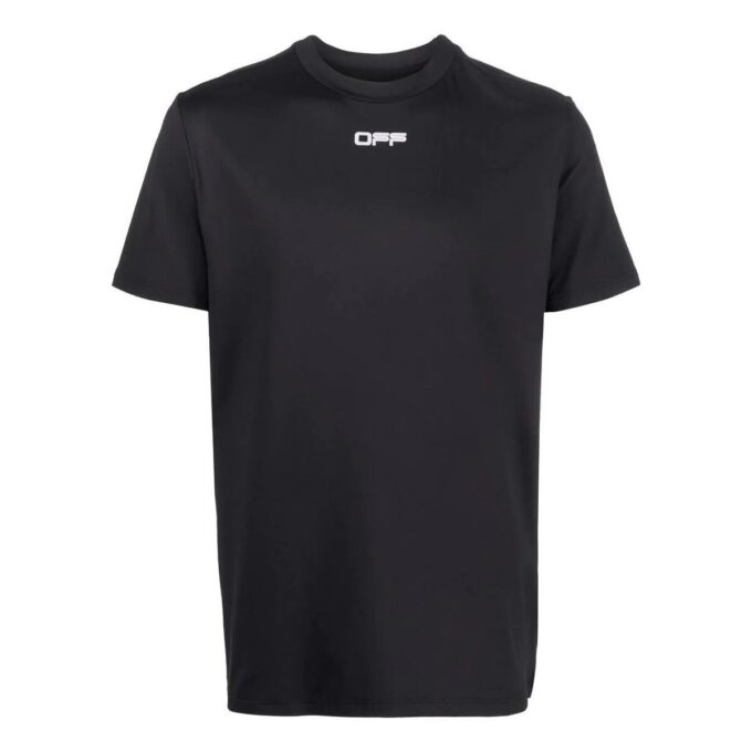 Off-White Herre FW22 Logo-trykk Rund hals Kort ermet Versjon Svart T-shorts