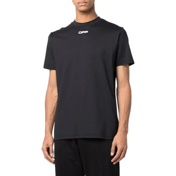 Off-White Herre FW22 Logo-trykk Rund hals Kort ermet Versjon Svart T-shorts