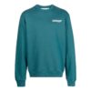 Off-White Herre FW22 Logo-trykk Rund hals Langermet versjon Lake Blue
