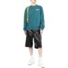 Off-White Herre FW22 Logo-trykk Rund hals Langermet versjon Lake Blue