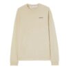 Off-White Herre FW22 Logo-trykk Rund hals Pullover Langermet Løs passform Beige T-skjorte