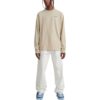 Off-White Herre FW22 Logo-trykk Rund hals Pullover Langermet Løs passform Beige T-skjorte