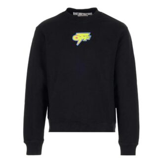 Off-White Herre FW22 Logo-trykk Rund hals Uten hette Langermet Svart