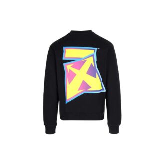 Off-White Herre FW22 Logo-trykk Rund hals Uten hette Langermet Svart