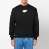Off-White Herre FW22 Logo-trykk Rund hals Uten hette Langermet Svart