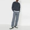 Off-White Herre FW22 Logo-trykk Rundhalset genser Marineblå