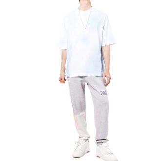 Off-White Herre FW22 Logo-trykk Rundhalset Kortærmet Blå Hvit T-skjorte