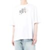 Off-White Herre FW22 Logo-trykk Rundhalset Pullover Kortærmet Løs Passform Hvit T-skjorte