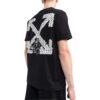 Off-White Herre FW22 Logo-trykk Rundhalset Pullover Kortærmet Svart T-skjorte
