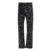 Off-White Herre FW22 Malingssprut-effekt Rett Casual Bukser/Lange Bukser Versjon Svart