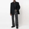 Off-White Herre FW22 Malingssprut-effekt Rett Casual Bukser/Lange Bukser Versjon Svart