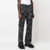 Off-White Herre FW22 Malingssprut-effekt Rett Casual Bukser/Lange Bukser Versjon Svart