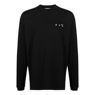 Off-White Herre FW22 Mønster Logo-trykk Langermet versjon Svart