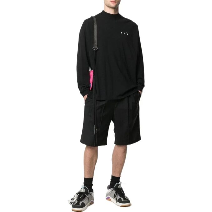 Off-White Herre FW22 Mønster Logo-trykk Langermet versjon Svart