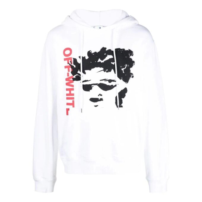 Off-White Herre FW22 Mønstertrykk Langermet Versjon Hvit