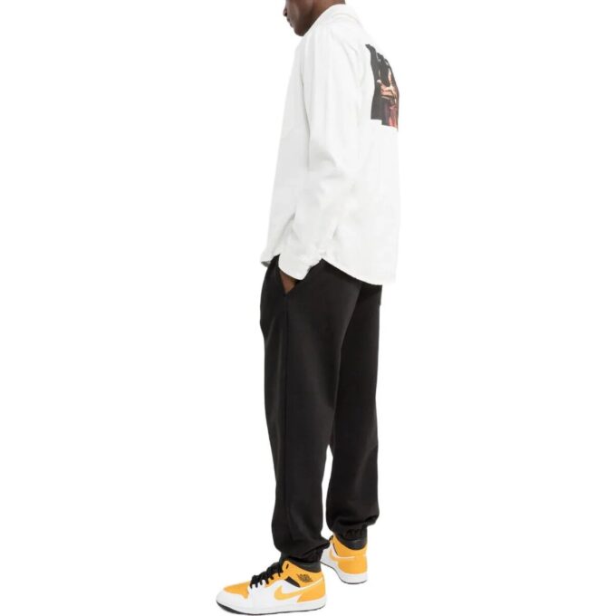 Off-White Herre FW22 Mønstertrykk på ryggen Enkeltspent Denim Skjorte med løs passform Hvit