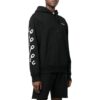Off-White Herre FW22 Mønstertrykk på ryggen, hette, lange ermer, standardversjon, svart