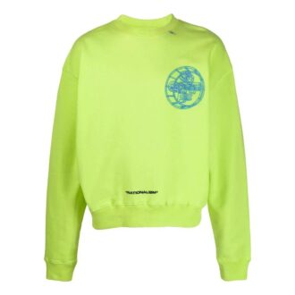 Off-White Herre FW22 Mønstertrykk Pullover Langermet Versjon Grønn