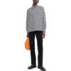Off-White Herre FW22 rutete langermet versjon svart-hvit skjorte