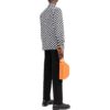 Off-White Herre FW22 rutete langermet versjon svart-hvit skjorte