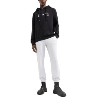 Off-White Herre FW22 Rygglogo-trykkpakke Fotsportbukser/Joggebukser Grå