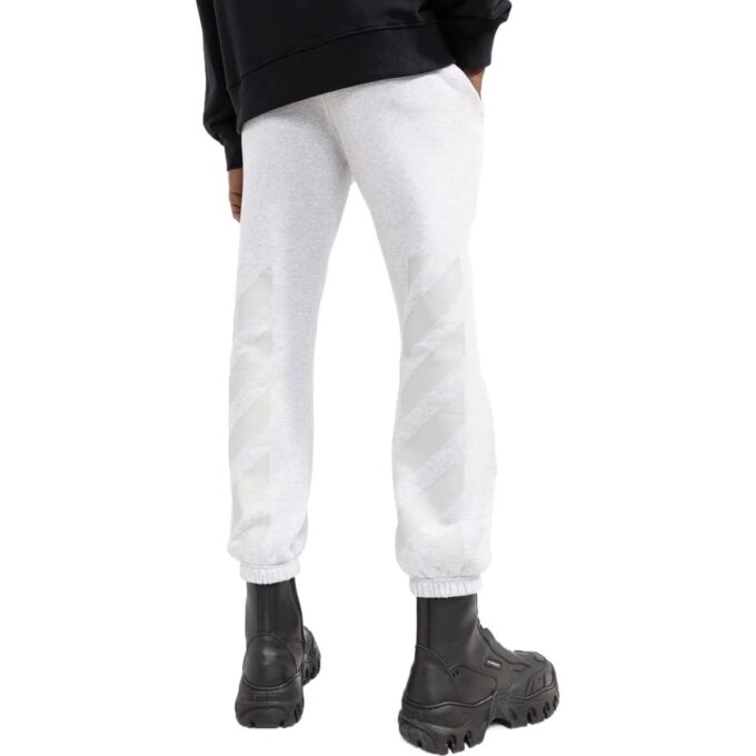 Off-White Herre FW22 Rygglogo-trykkpakke Fotsportbukser/Joggebukser Grå