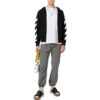 Off-White Herre FW22 Ryggpil-mønstertrykk Hette Langermet Vanlig versjon Svart