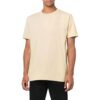 Off-White Herre FW22 Ryggstripe-trykk Rundhalset Kortærmet Vanlig versjon Lysbrun T-skjorte