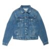Off-White Herre FW22 Ryggtrykk Revers Langermet Denimversjon Blå Jakke