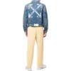 Off-White Herre FW22 Ryggtrykk Revers Langermet Denimversjon Blå Jakke