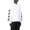 Off-White Herre FW22 Side Stripe Alphabet Printing Rett Rundhals Langermet Høst Hvit