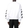 Off-White Herre FW22 Side Stripe Alphabet Printing Rett Rundhals Langermet Høst Hvit