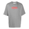 Off-White Herre FW22 Slogan-trykk Rund hals Kort shorts Vanlig versjon Grå T-skjorte