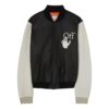 Off-White Herre FW22 Splicing Alphabet Logo-trykk Langermet versjon Svart jakke
