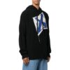 Off-White Herre FW22 Strikkegenser med Arrows-mønster, løs passform, svart