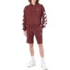 Off-White Herre FW22 Stripe Logo-trykk Sportsshorts Versjon Rød