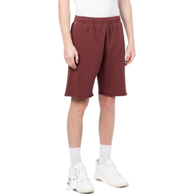 Off-White Herre FW22 Stripe Logo-trykk Sportsshorts Versjon Rød