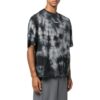 Off-White Herre FW22 Tie Dye Logo-trykk Rund hals Kort ermet Løs passform Grå T-skjorte
