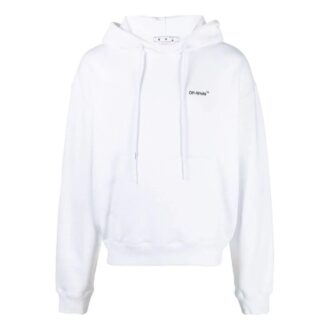 Off-White Herre FW22 Trykk Casual Hette Langermet Versjon Hvit