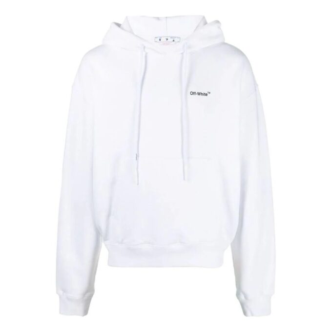 Off-White Herre FW22 Trykk Casual Hette Langermet Versjon Hvit