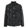 Off-White Herre FW22 Twill-trykk, enkeltspent, langermet, standardversjon, svart skjorte