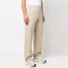 Off-White Herre FW22 Twill-trykk med fotmønster Bukser/Joggebukse Løs passform Beige