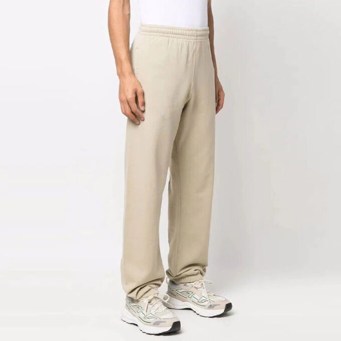 Off-White Herre FW22 Twill-trykk med fotmønster Bukser/Joggebukse Løs passform Beige