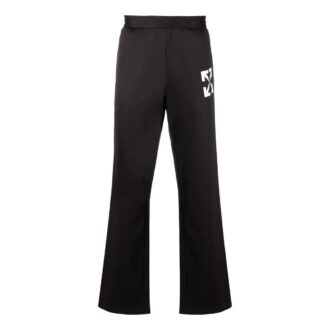 Off-White Herre FW22 Uformelle sportsbukser med pilemønster/Joggebukser Svart