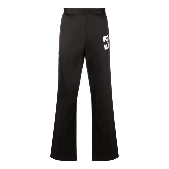 Off-White Herre FW22 Uformelle sportsbukser med pilemønster/Joggebukser Svart