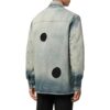 Off-White Herre FW22 utskåret jakke med enkelt knappestolpe i Denim, vanlig versjon, blågrå