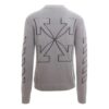 Off-White Herre-genser i ull med brodert logo, grå