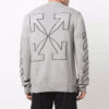 Off-White Herre-genser i ull med brodert logo, grå